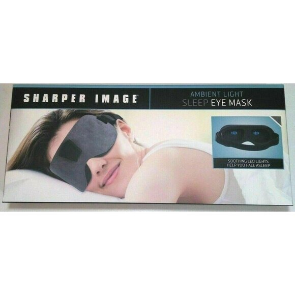 Sharper Image Ambient LED Light Sleep Eye Mask Soft Sleeping Shade Travel - Picture 4 of 6